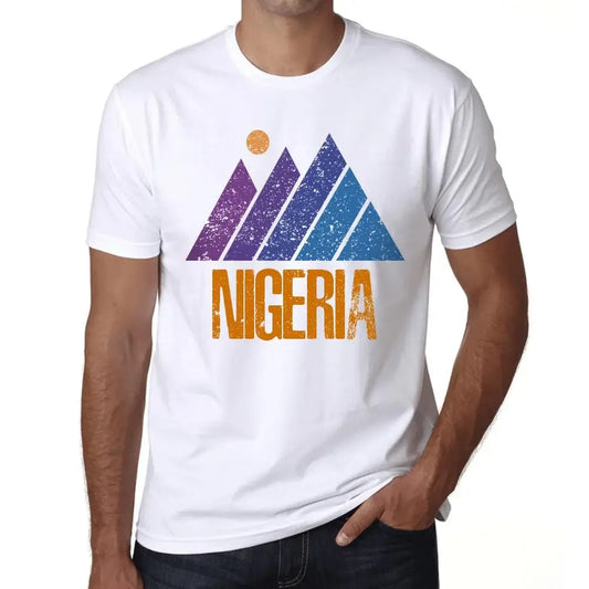 Men's Graphic T-Shirt Mountain Nigeria Eco-Friendly Limited Edition Short Sleeve Tee-Shirt Vintage Birthday Gift Novelty
