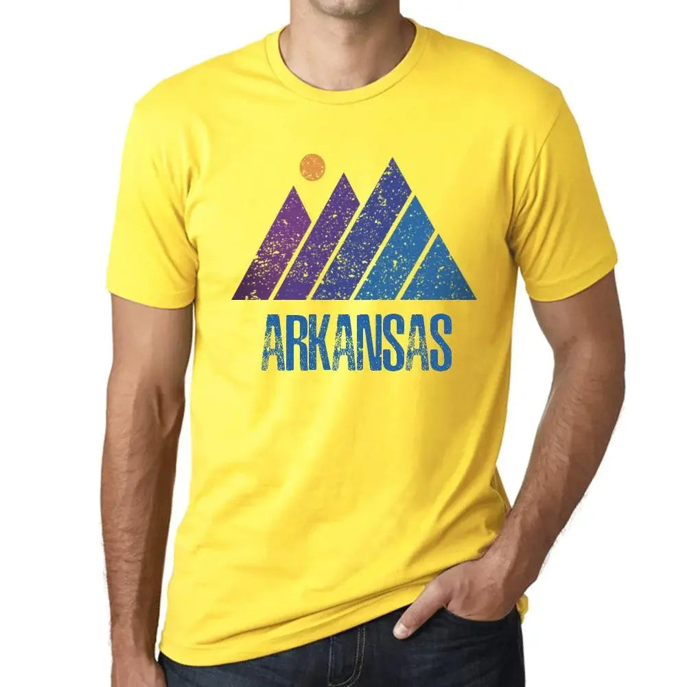Men's Graphic T-Shirt Mountain Arkansas Eco-Friendly Limited Edition Short Sleeve Tee-Shirt Vintage Birthday Gift Novelty
