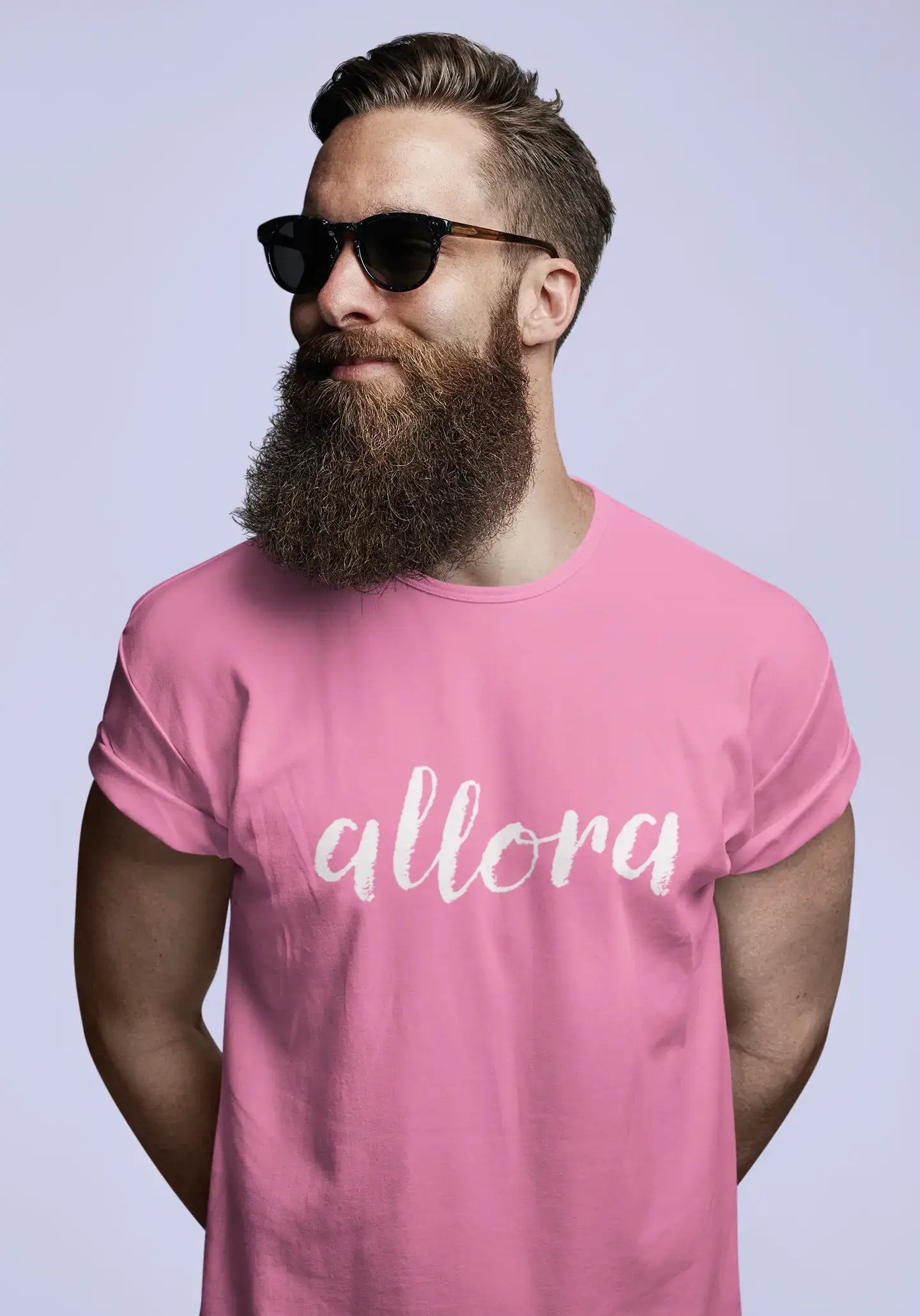 ULTRABASIC - Graphic Printed Men's Allora T-Shirt Orchid Pink