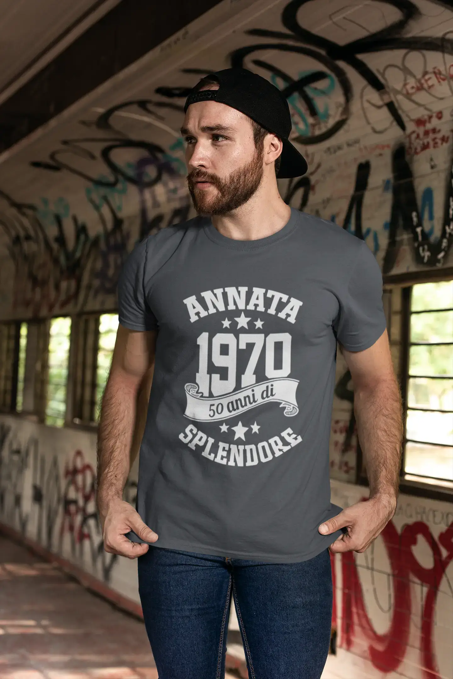 Ultrabasic® Homme T-Shirt Graphique Vintage Fatto nel 1970, 50 Anni di Splendore Anniversaire Cadeau