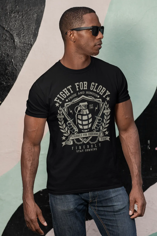 ULTRABASIC Men's T-Shirt Fight for Glory Struggle for Freedom 1985 - Grenade Tee Shirt