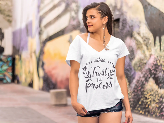 ULTRABASIC Women's T-Shirt Trust the Process - Short Sleeve Tee Shirt Tops