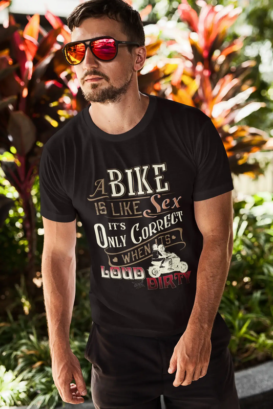 ULTRABASIC Men's T-Shirt Bike is Like Sex - Funny Biker Tee Shirt
