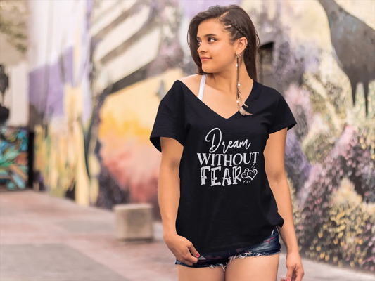 ULTRABASIC Women's T-Shirt Dream Without Fear - Short Sleeve Tee Shirt Tops