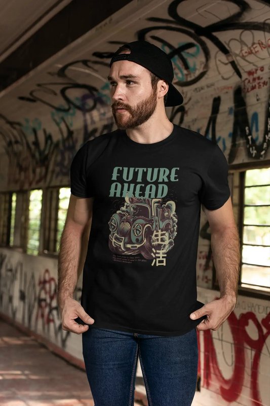 ULTRABASIC Men's Novelty T-Shirt Future Ahead - Funny Car Tee Shirt