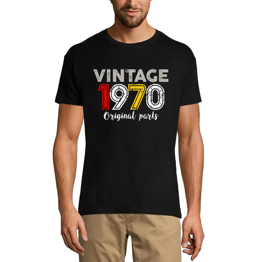 Men's Graphic T-Shirt Original Parts 1970 54th Birthday Anniversary 54 Year Old Gift 1970 Vintage Eco-Friendly Short Sleeve Novelty Tee
