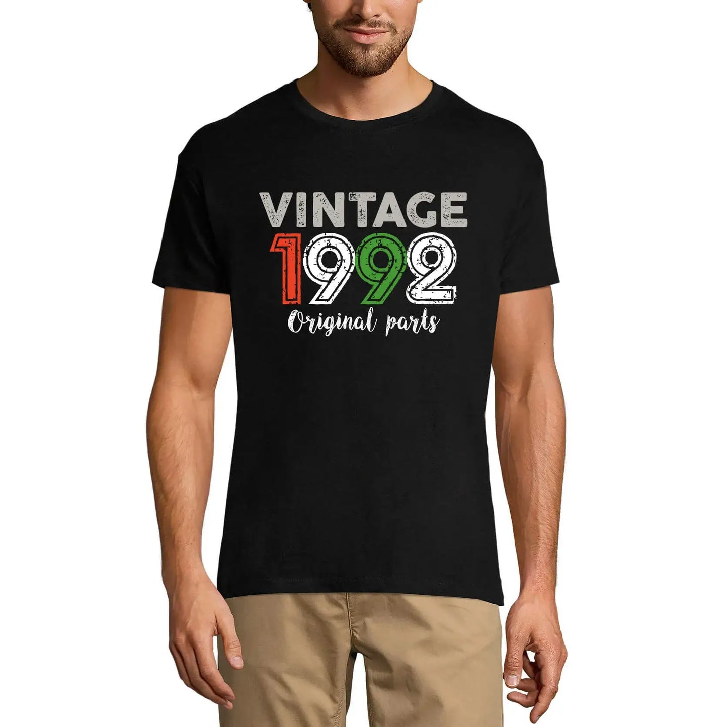 Men's Graphic T-Shirt Original Parts 1992 32nd Birthday Anniversary 32 Year Old Gift 1992 Vintage Eco-Friendly Short Sleeve Novelty Tee