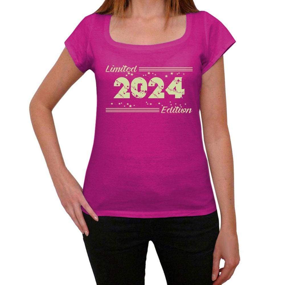 2024 Limited Edition Star Womens T-Shirt Pink Birthday Gift 00384 - Pink / Xs - Casual