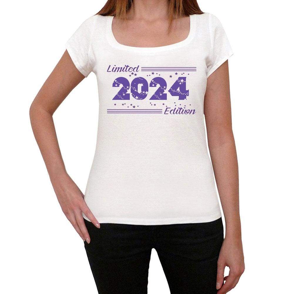 2024 Limited Edition Star Womens T-Shirt White Birthday Gift 00382 - White / Xs - Casual