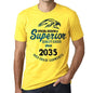 2035 Special Session Superior Since 2035 Mens T-Shirt Yellow Birthday Gift 00526 - Yellow / Xs - Casual