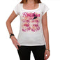 33 Houston City With Number Womens Short Sleeve Round White T-Shirt 00008 - Casual