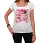 34 Frankfurt City With Number Womens Short Sleeve Round White T-Shirt 00008 - Casual