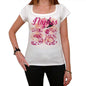 38 Naples City With Number Womens Short Sleeve Round White T-Shirt 00008 - Casual