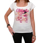 41 Alicante City With Number Womens Short Sleeve Round White T-Shirt 00008 - White / Xs - Casual