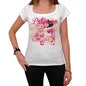 41 Palermo City With Number Womens Short Sleeve Round White T-Shirt 00008 - White / Xs - Casual