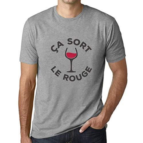 Homme T-Shirt Graphique Imprimé Vintage Tee Ça Sort Le Rouge Gris Chiné