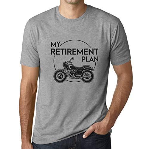 Ultrabasic - Homme T-Shirt Graphique Retirement Plan Imprimé Lettres Noël Cadeau Gris Chiné