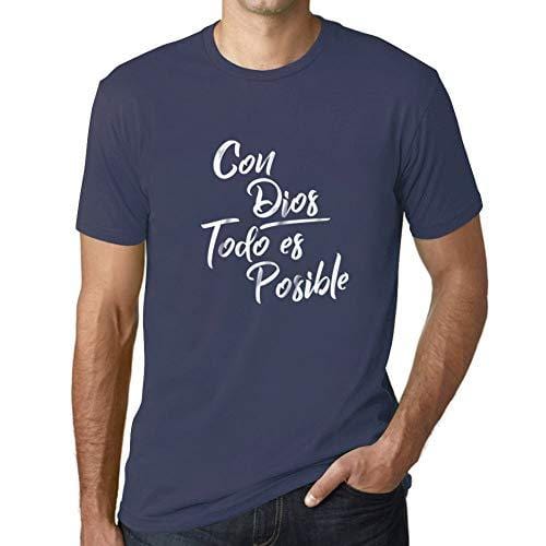 Ultrabasic - Homme T-Shirt Graphique Con Dios Todo ES Posible