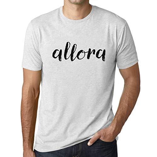 Ultrabasic - Homme T-Shirt Graphique Allora Blanc Chiné