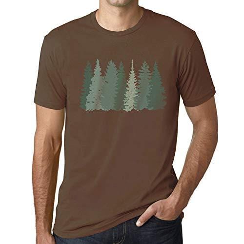Ultrabasic - Homme T-Shirt Graphique Arbres Forestiers Terre