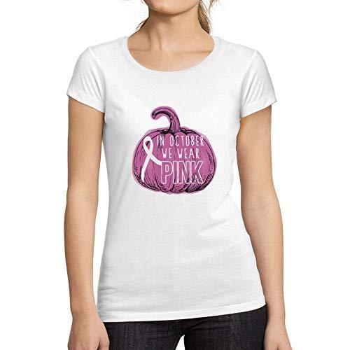 Ultrabasic - Tee-Shirt Femme Manches Courtes in October We Wear Pink Blanc