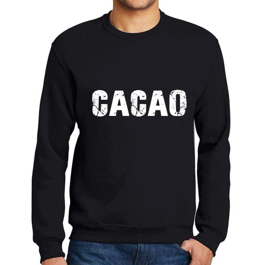 Ultrabasic Homme Imprimé Graphique Sweat-Shirt Popular Words Cacao Noir Profond