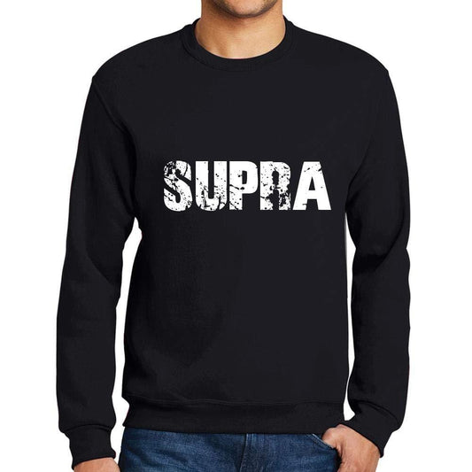 Ultrabasic Homme Imprimé Graphique Sweat-Shirt Popular Words Supra Noir Profond