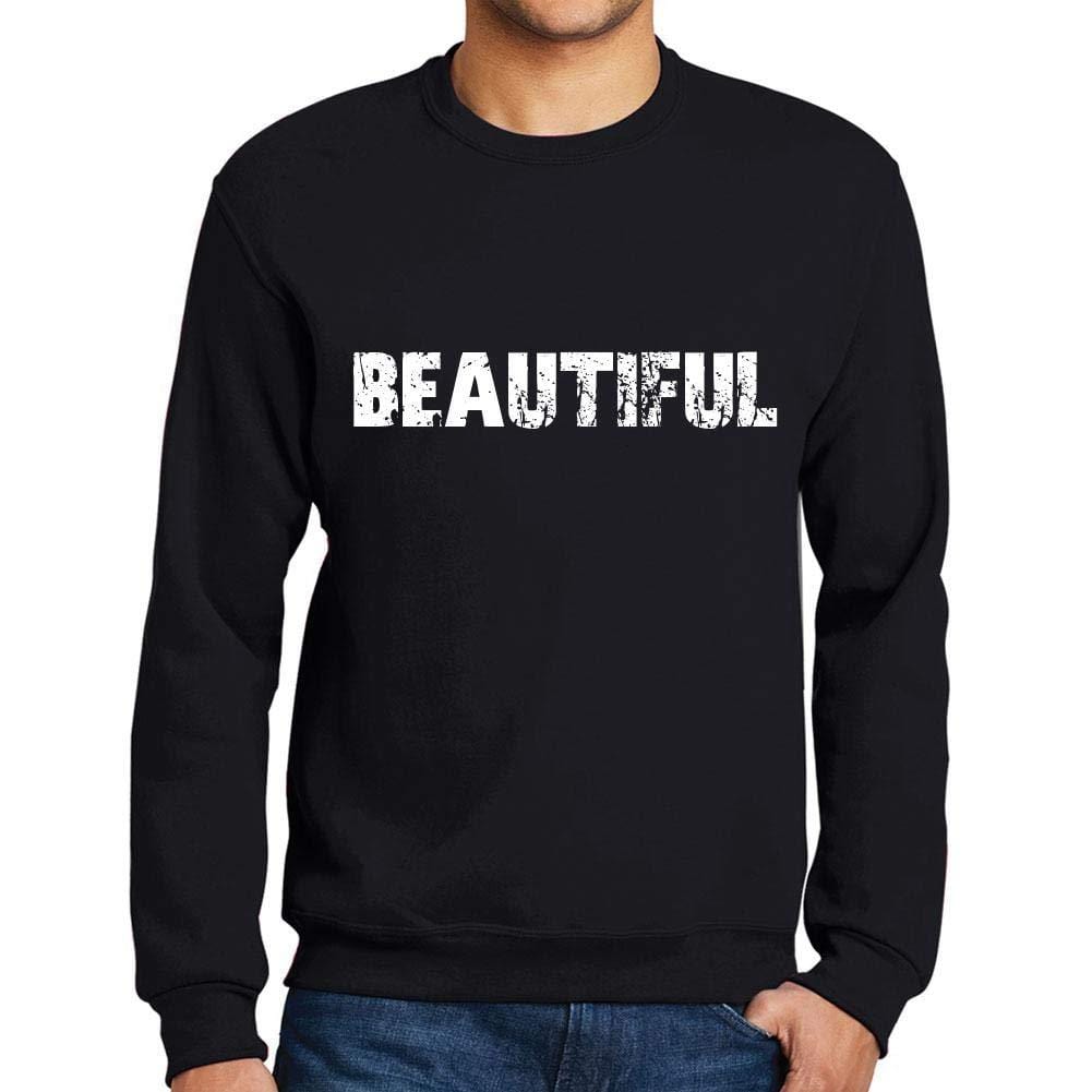 Ultrabasic Homme Imprimé Graphique Sweat-Shirt Popular Words Beautiful Noir Profond