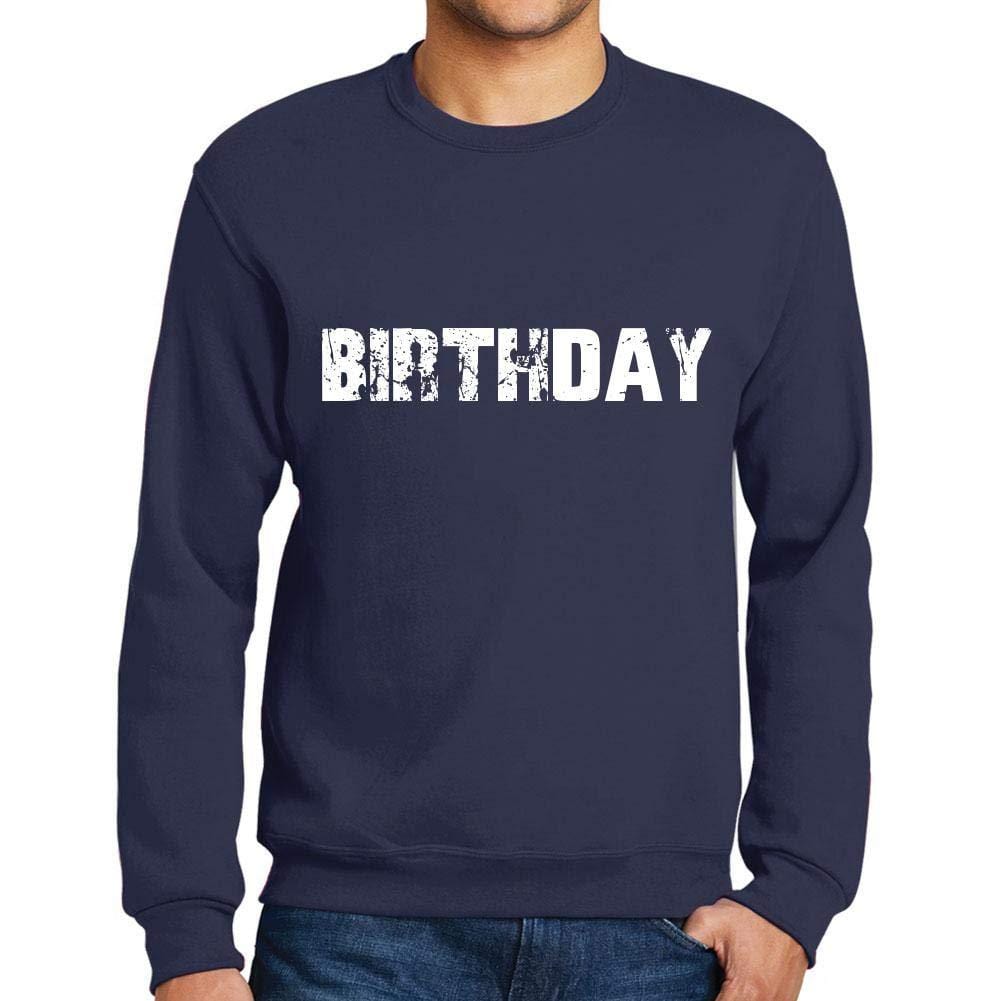 Ultrabasic Homme Imprimé Graphique Sweat-Shirt Popular Words Birthday French Marine