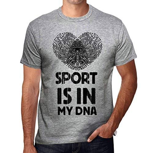 Ultrabasic - Homme T-Shirt Graphique Sport is in My DNA Gris Chine