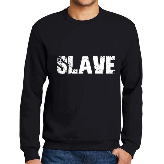 Ultrabasic Homme Imprimé Graphique Sweat-Shirt Popular Words Slave Noir Profond