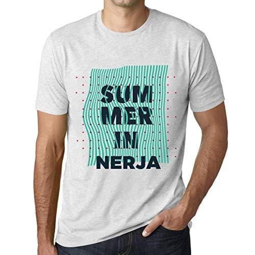 Ultrabasic - Homme Graphique Summer in NERJA Blanc Chiné