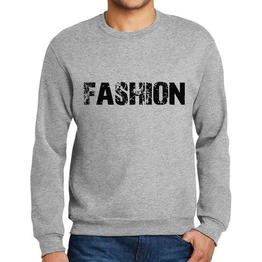 Homme Imprimé Graphique Sweat-Shirt Popular Words Fashion Gris Chiné