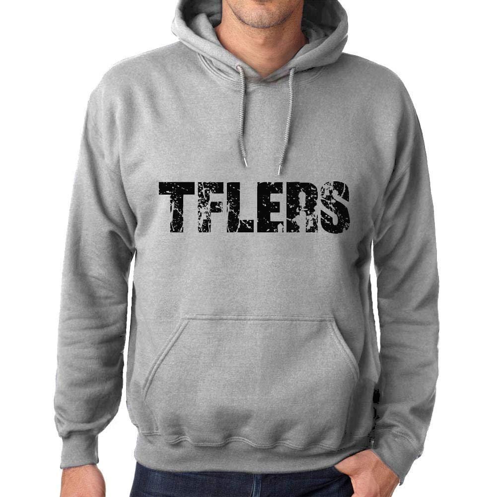 Ultrabasic Homme Femme Unisex Sweat à Capuche Hoodie Popular Words TFLERS Gris Chiné