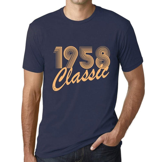 Ultrabasic - Homme T-Shirt Graphique Years Lines Classic 1958 French Marine