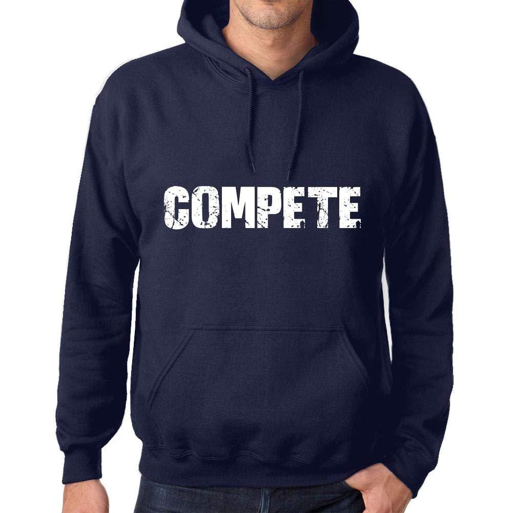 Ultrabasic Homme Femme Unisex Sweat à Capuche Hoodie Popular Words Compete French Marine