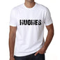 Ultrabasic ® Nom de Famille Fier Homme T-Shirt Nom de Famille Idées Cadeaux Tee Hughes Blanc