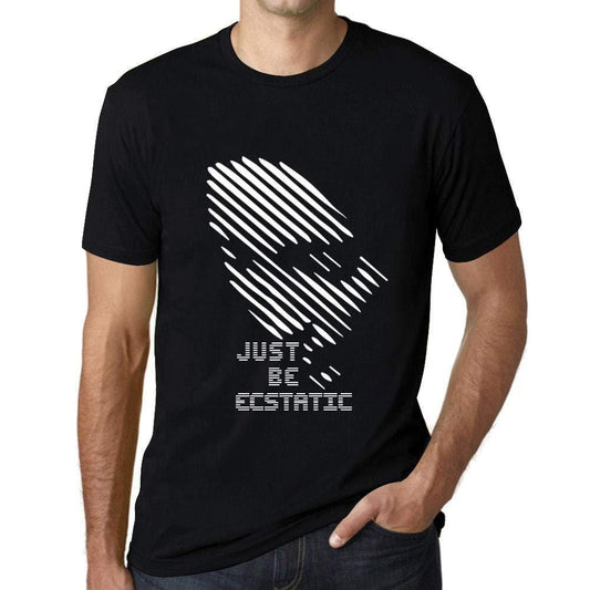 Ultrabasic - Homme T-Shirt Graphique Just be Ecstatic Noir Profond