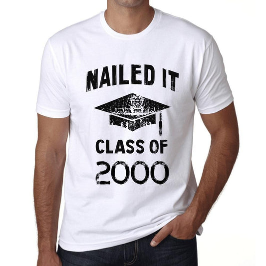 Homme T Shirt Graphique Imprimé Vintage Tee Nailed it Class of 2000