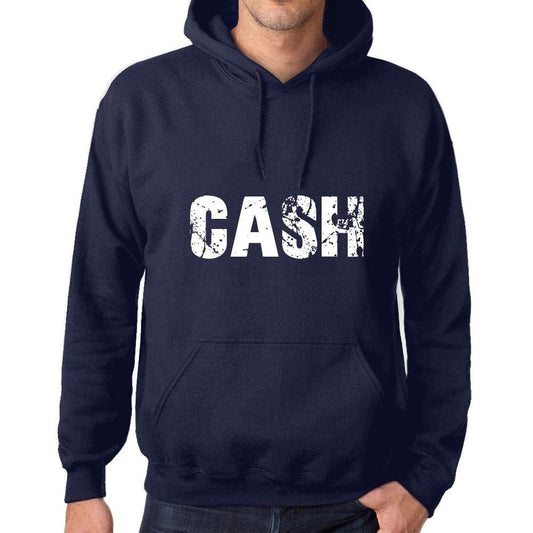 Ultrabasic Homme Femme Unisex Sweat à Capuche Hoodie Popular Words Cash French Marine