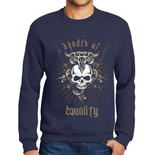 Ultrabasic - Homme Graphique Shades of Equality T-Shirt Imprimé Lettres Marine