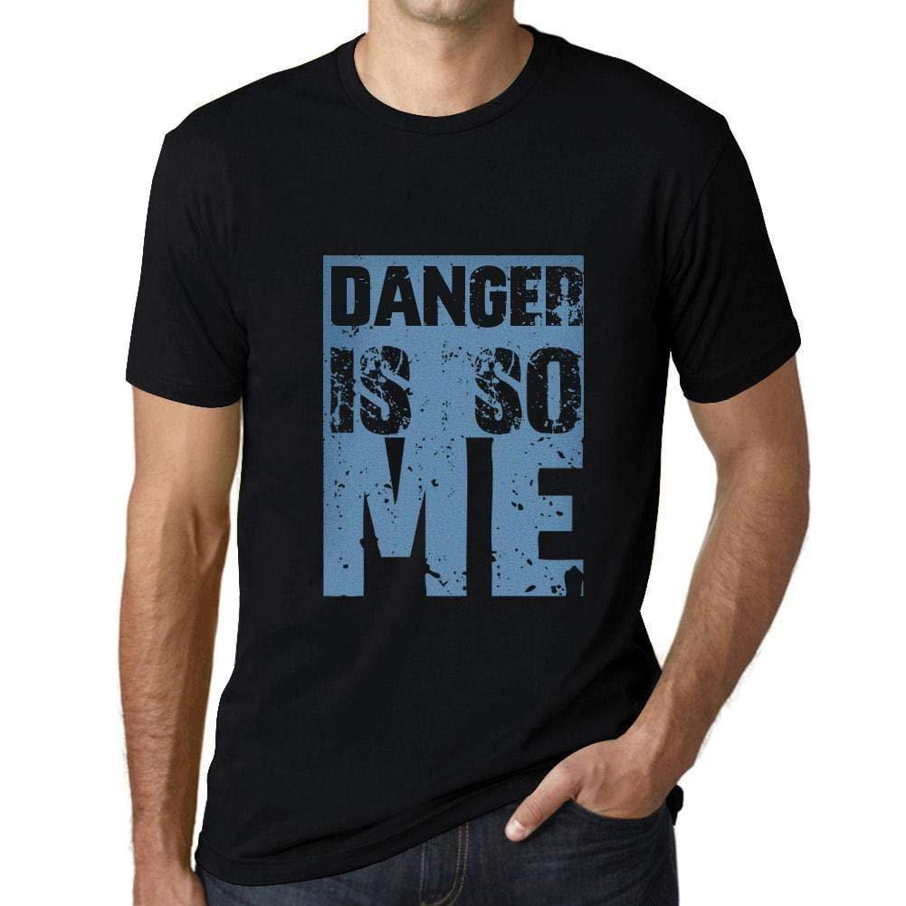 Homme T-Shirt Graphique Danger is So Me Noir Profond