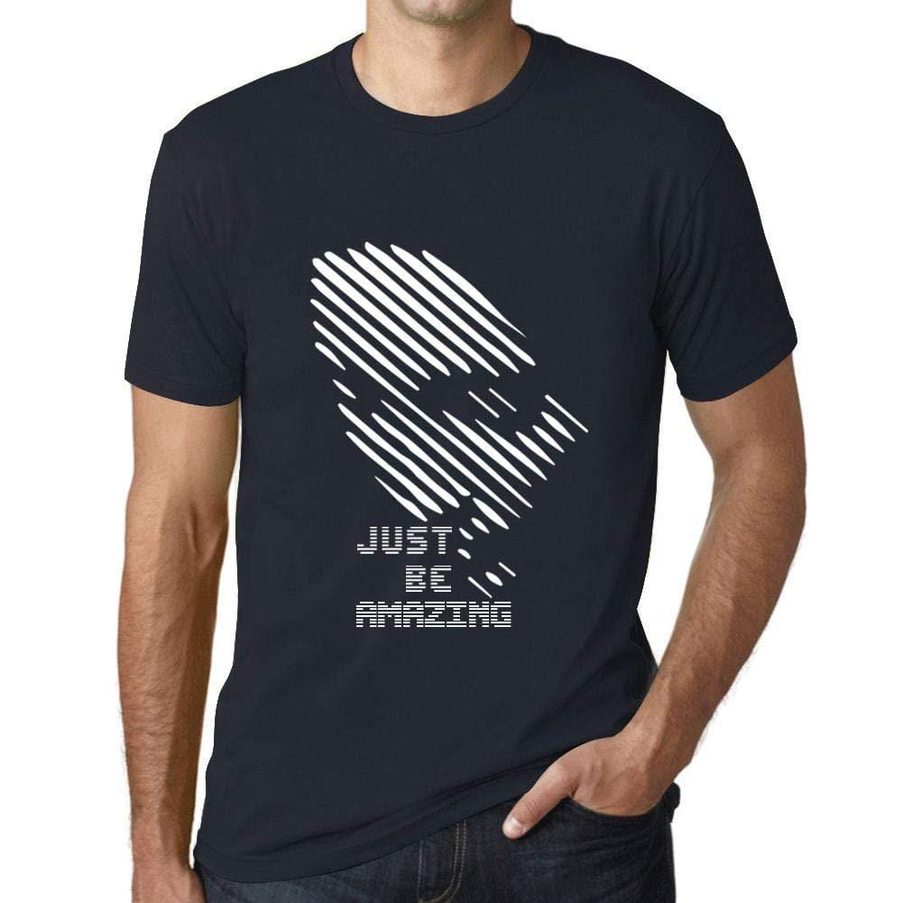 Ultrabasic - Homme T-Shirt Graphique Just be Amazing Marine