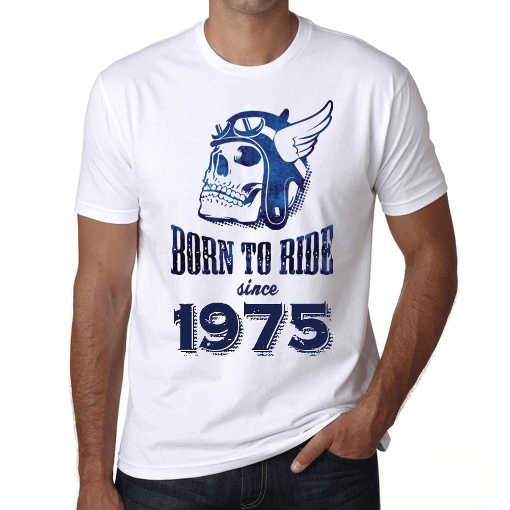 Homme Tee Vintage T Shirt 1975, Born to Ride Since 1975