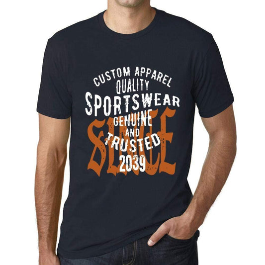 Ultrabasic - Homme T-Shirt Graphique Sportswear Depuis 2039 Marine