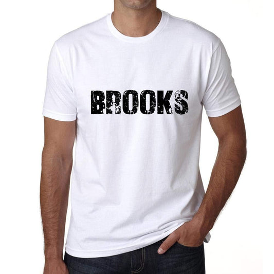 Ultrabasic ® Nom de Famille Fier Homme T-Shirt Nom de Famille Idées Cadeaux Tee Brooks Blanc