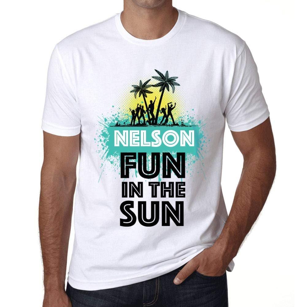 Homme T Shirt Graphique Imprimé Vintage Tee Summer Dance Nelson Blanc