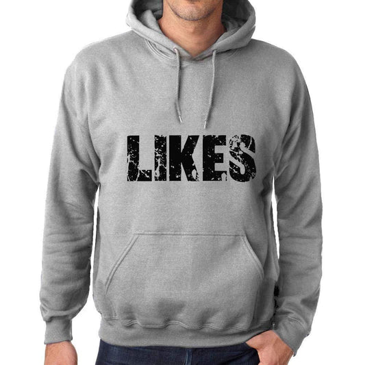 Ultrabasic Homme Femme Unisex Sweat à Capuche Hoodie Popular Words Likes Gris Chiné