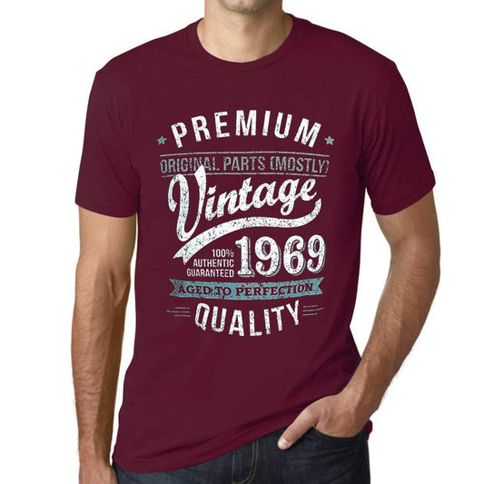 Ultrabasic - 1969 Année Millésim - Cadeau d'anniversaire Depuis 50 Ans T-Shirt Unisex Tee Bordeaux