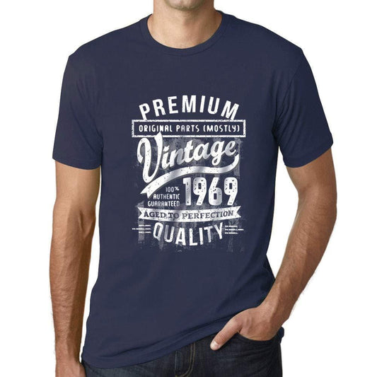 Ultrabasic - Homme Graphique 1969 Aged to Perfection T-Shirt - Cadeau d'anniversaire pour 50 Ans French Marine